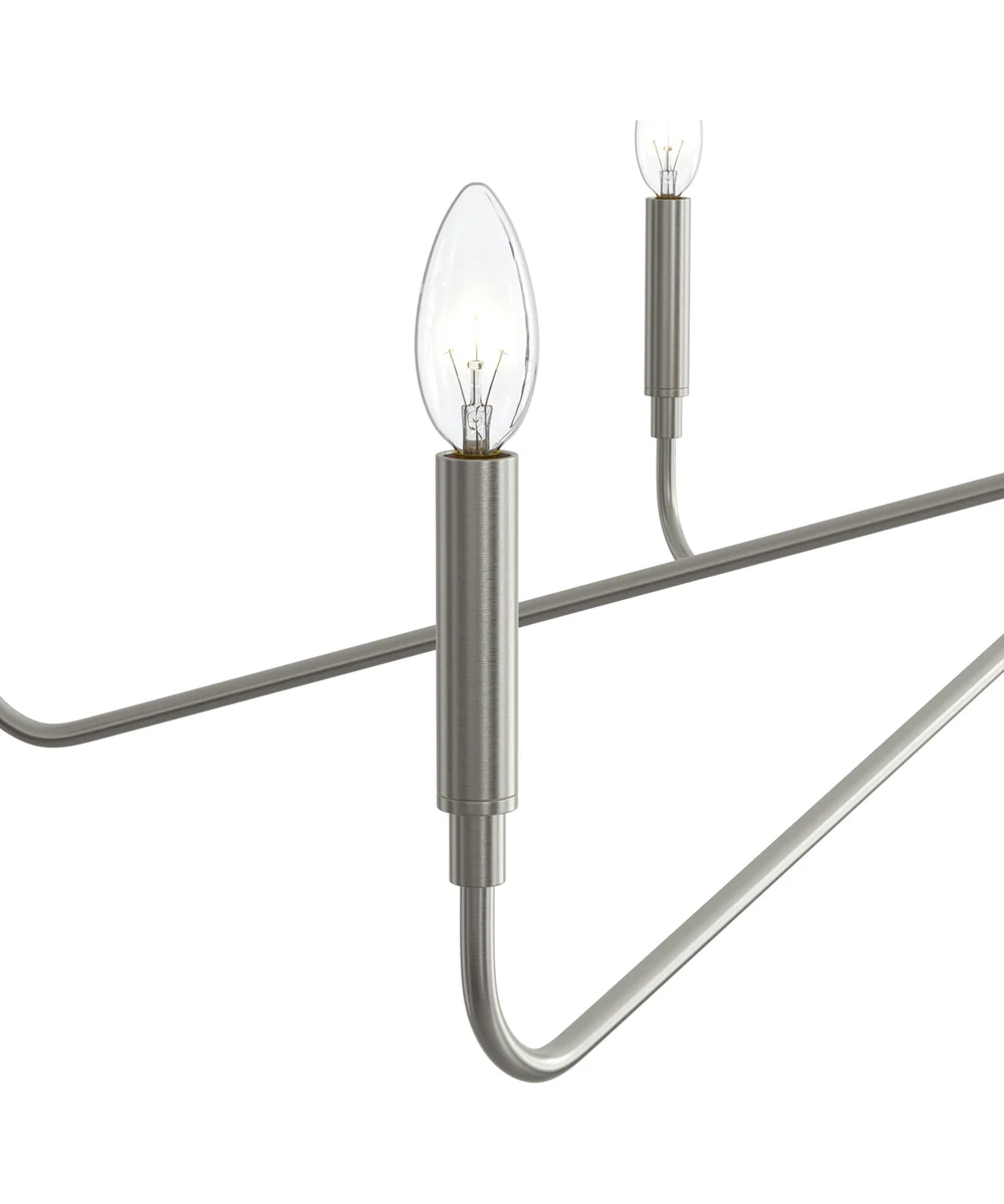 Pilar 6-Light Chandelier Brushed Nickel - Image 6