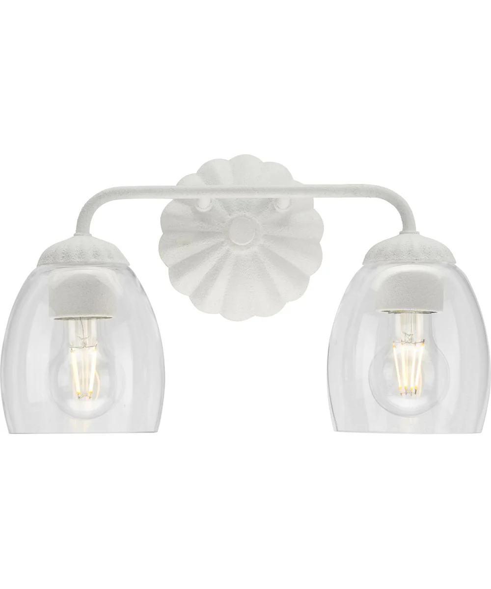 Quillan 2-Light Transitional Bath & Vanity Light White Plaster - Image 5