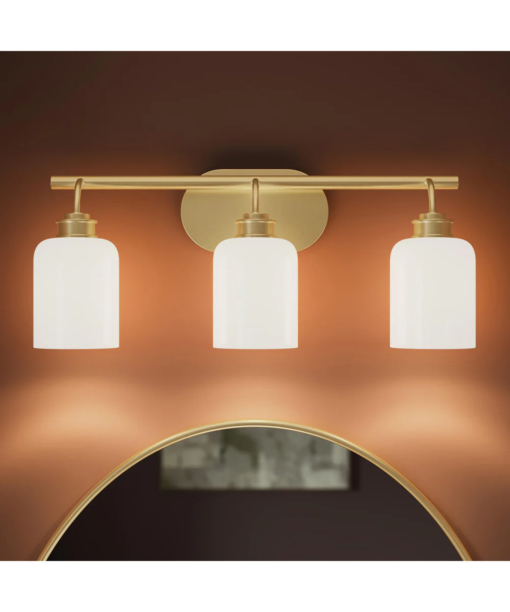 Reines 3-Light Bath Vanity with Opal Glass Shades Brushed Gold - Image 10