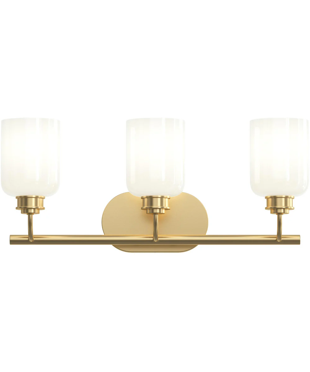 Reines 3-Light Bath Vanity with Opal Glass Shades Brushed Gold - Image 6