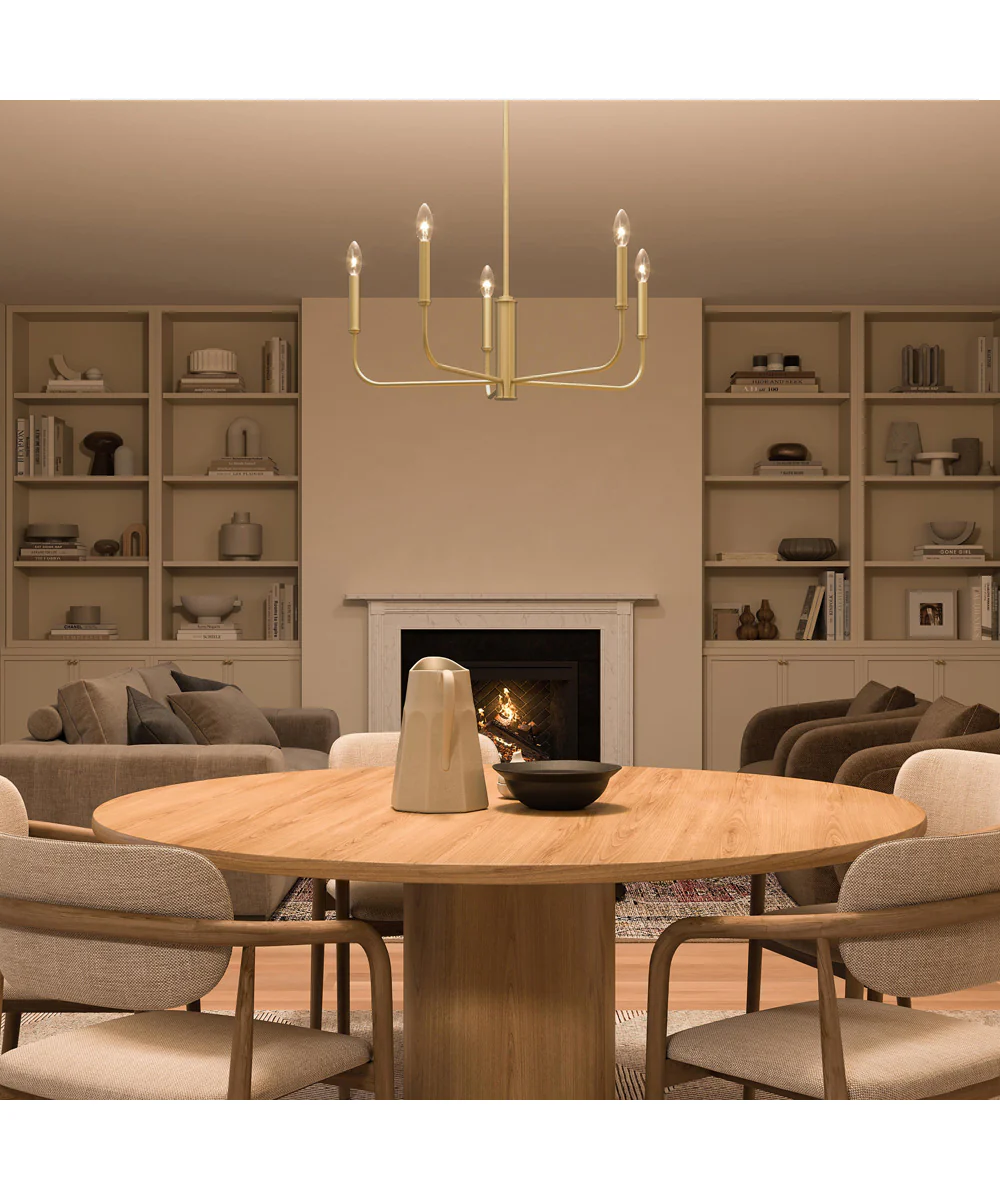 Reines 5-Light Medium Chandelier Brushed Gold - Image 3