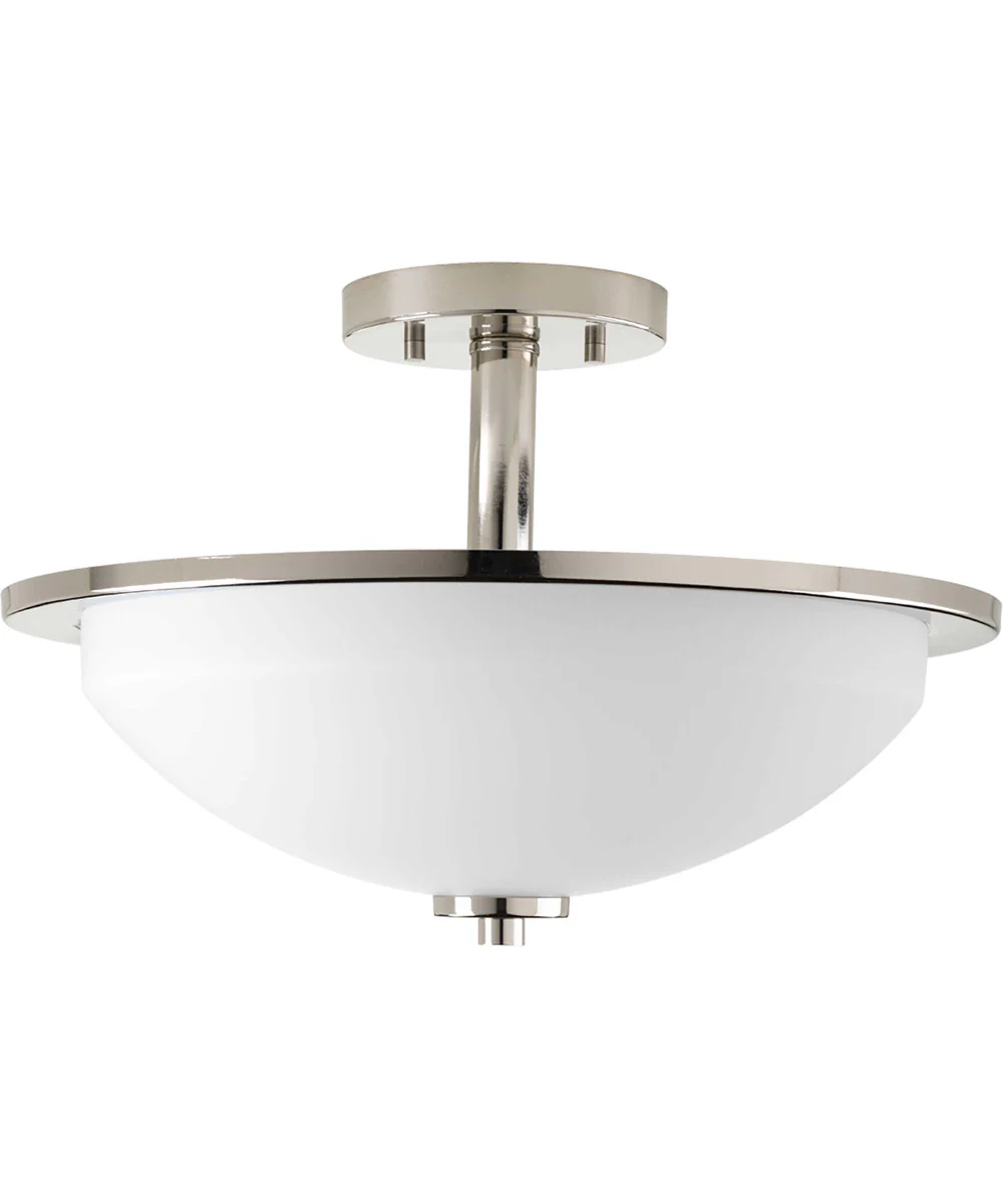 Replay 2-Light 14-3/4" Semi-Flush Polished Nickel - Image 3