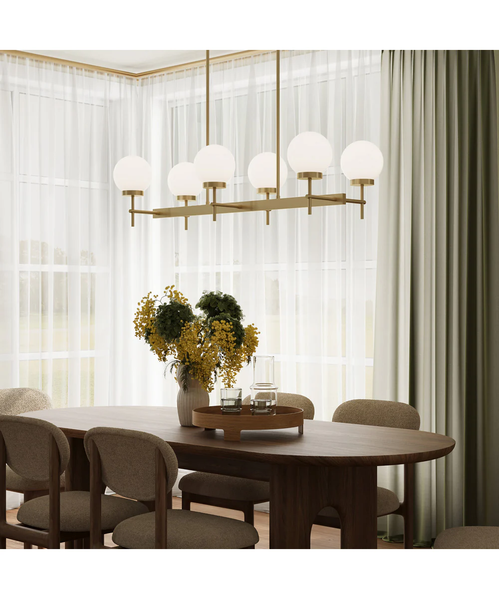 Rigsby 6-Light Linear Chandelier Brushed Gold - Image 2