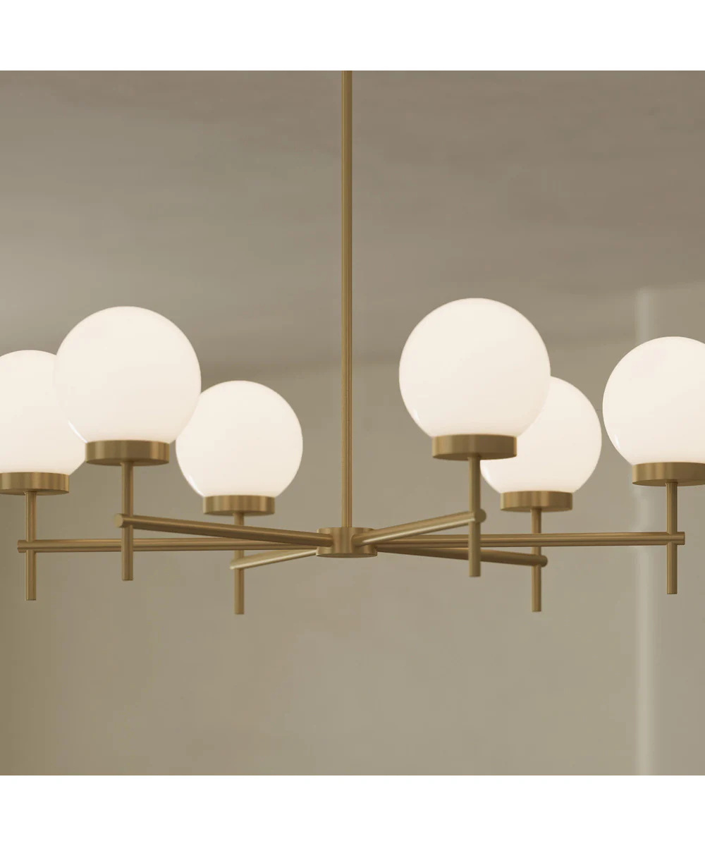 Rigsby 6-Light Medium Chandelier Brushed Gold - Image 9