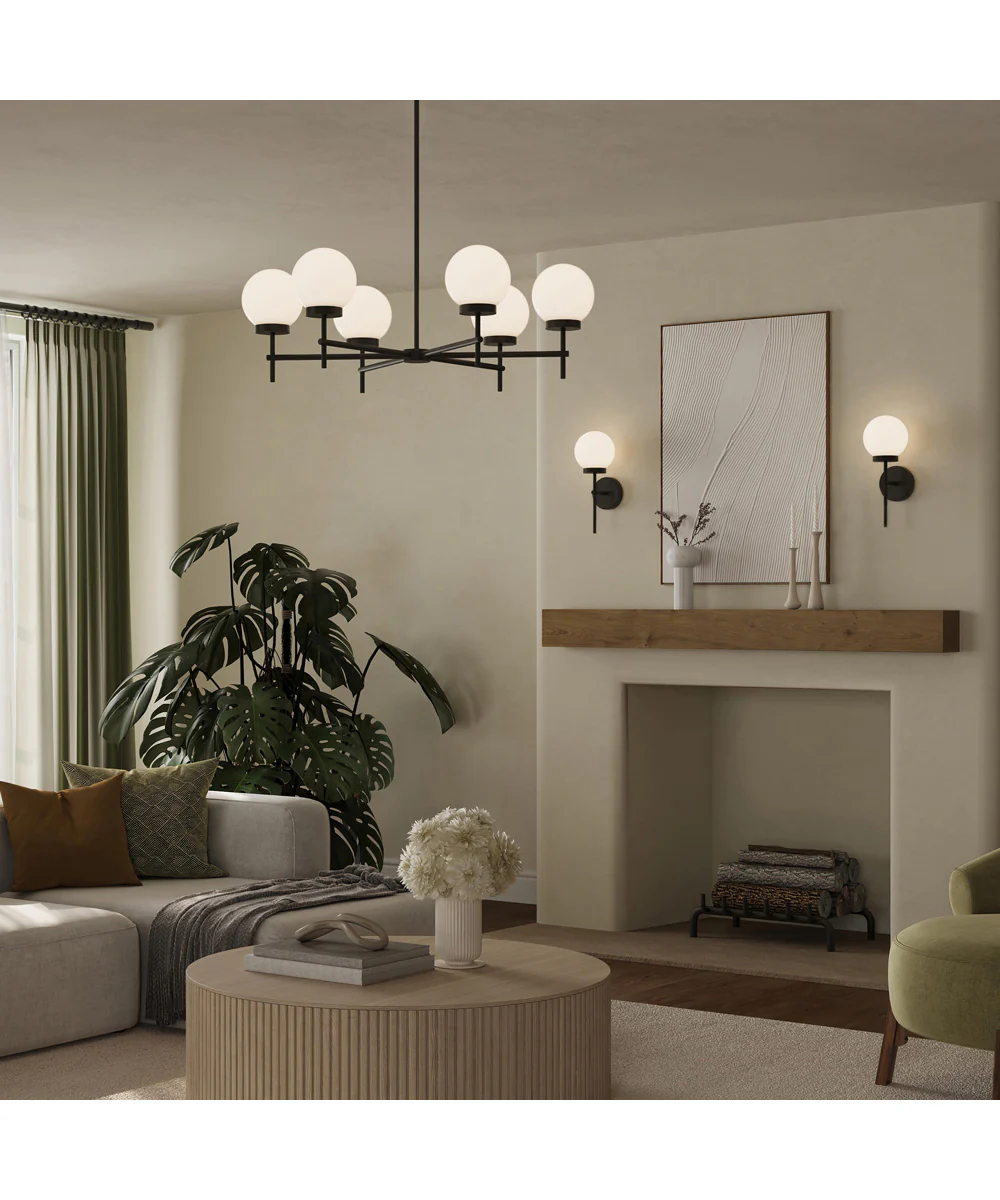 Rigsby 6-Light Medium Chandelier Matte Black - Image 2