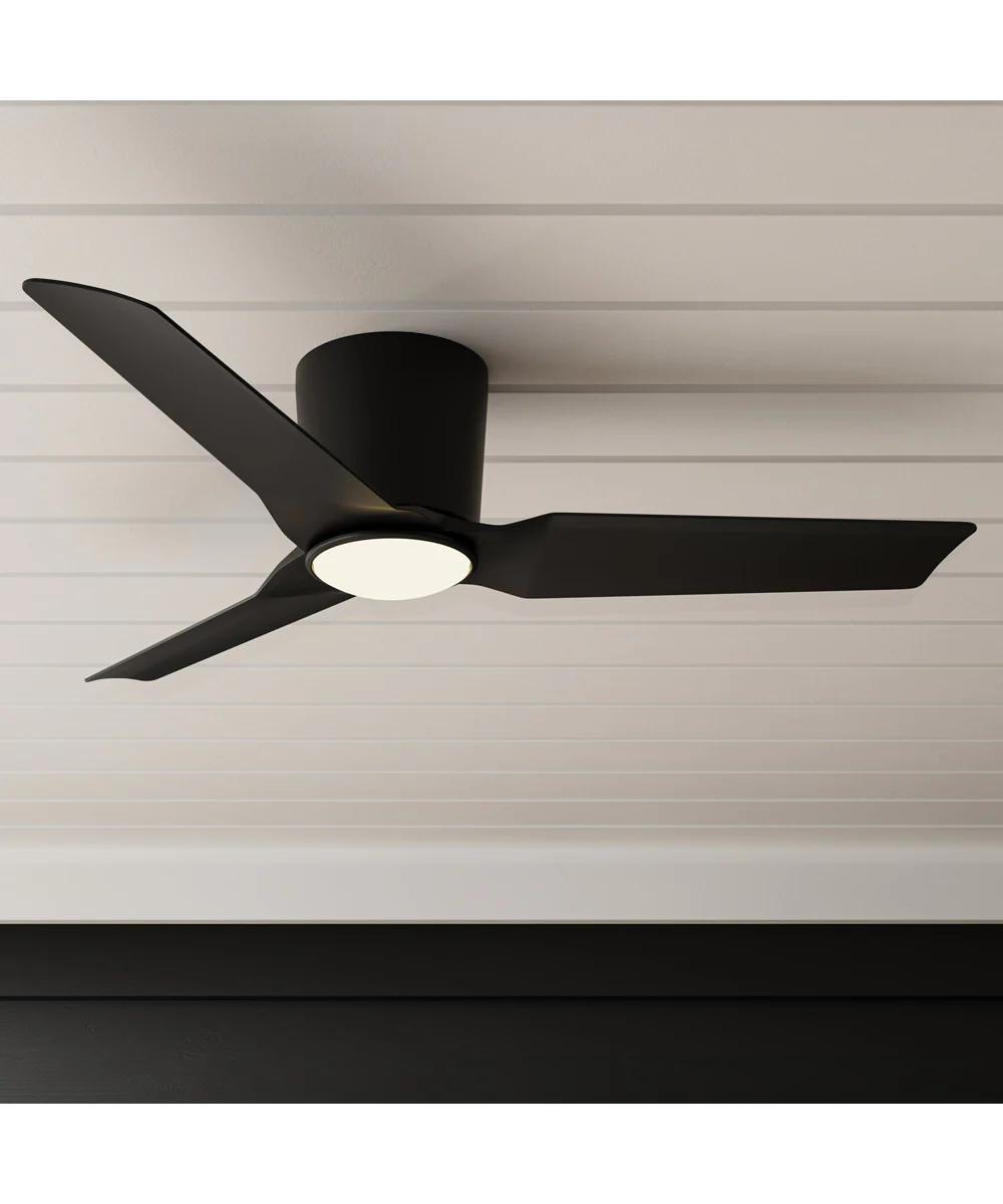 Rynn 48-in. 3-Blade Flush Mount Modern LED Ceiling Fan Matte Black - Image 10