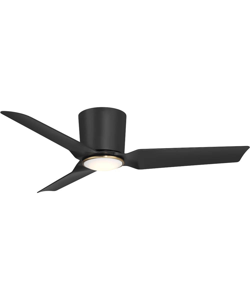 Rynn 48-in. 3-Blade Flush Mount Modern LED Ceiling Fan Matte Black - Image 5