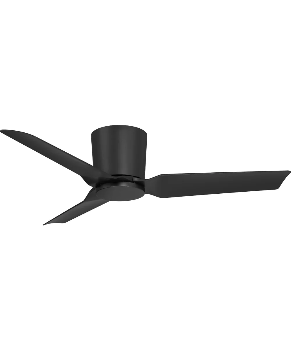 Rynn 48-in. 3-Blade Flush Mount Modern LED Ceiling Fan Matte Black - Image 6