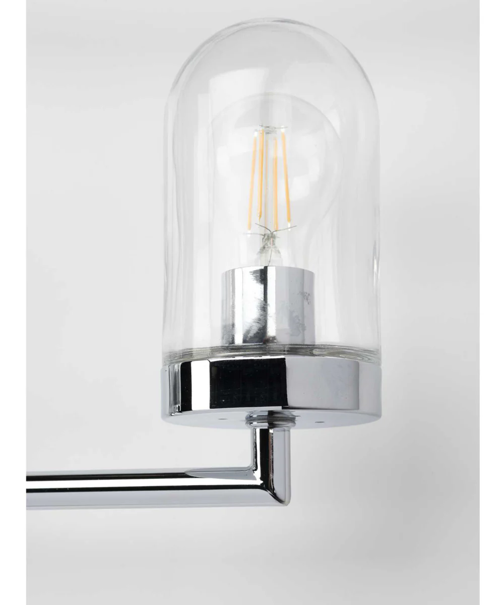 Signal 3-Light Clear Glass Coastal Bath Vanity Light Polished Chrome - Image 4