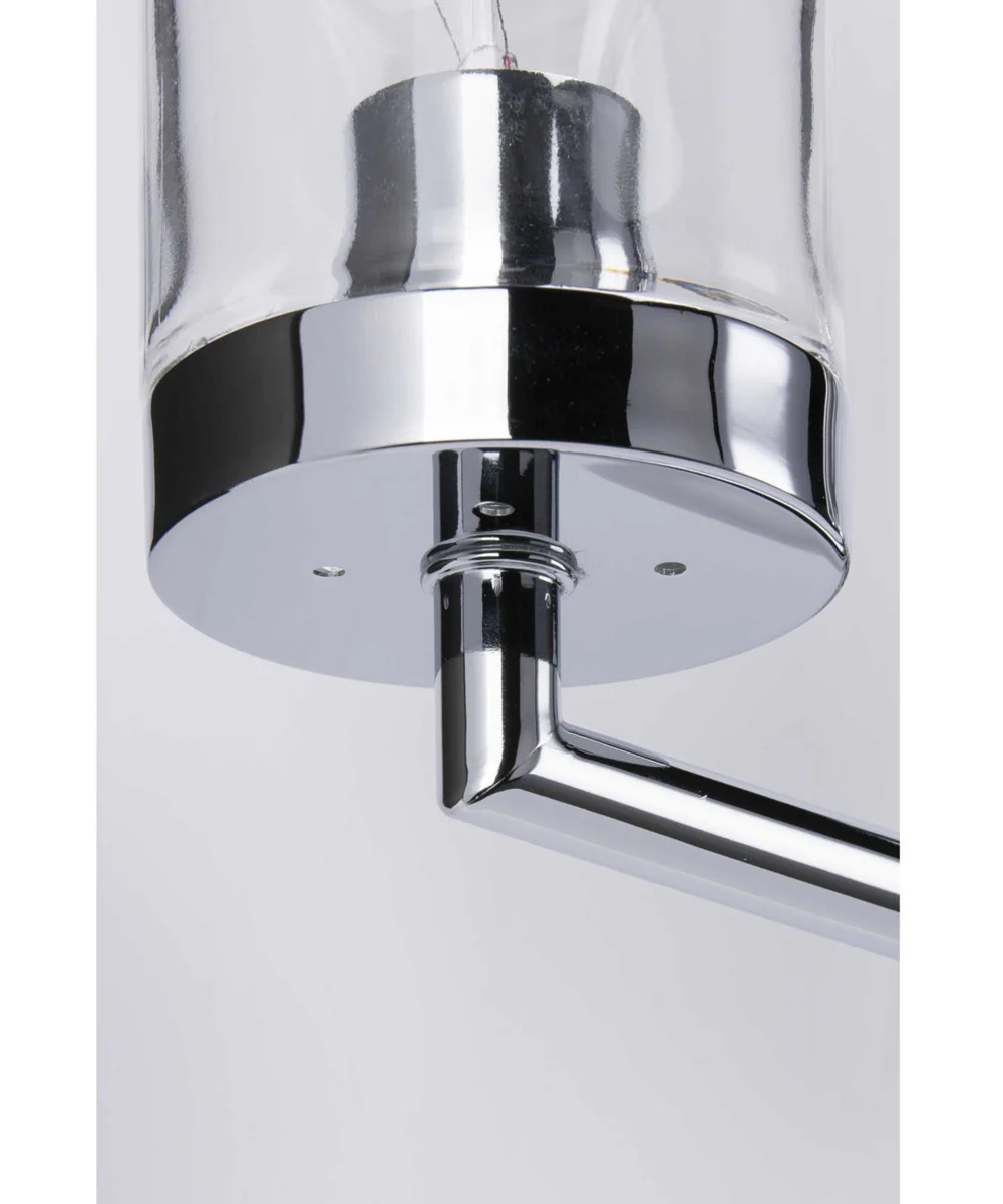 Signal 3-Light Clear Glass Coastal Bath Vanity Light Polished Chrome - Image 8