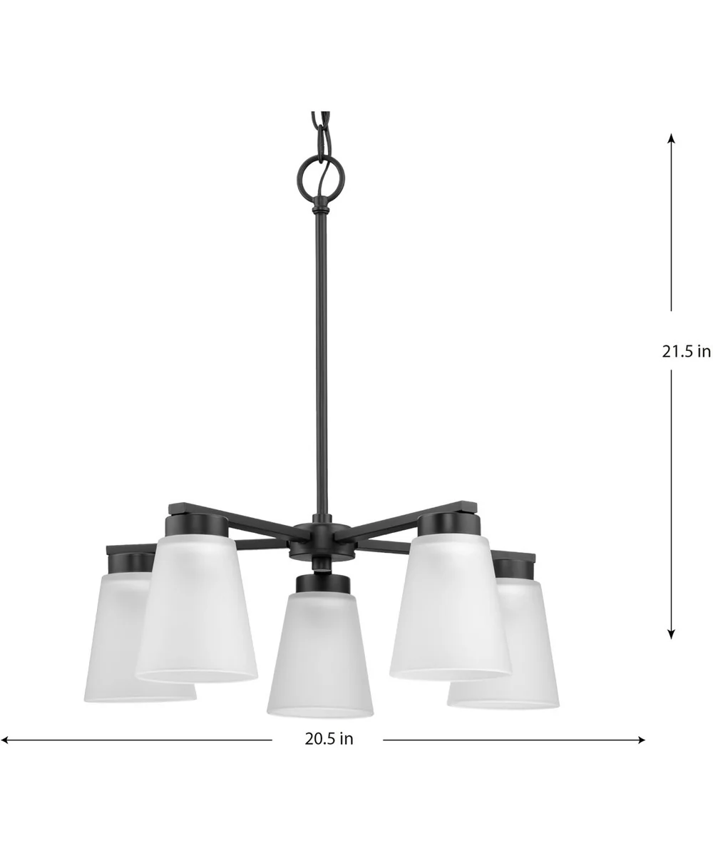 Tanner 5-Light Chandelier Matte Black - Image 4
