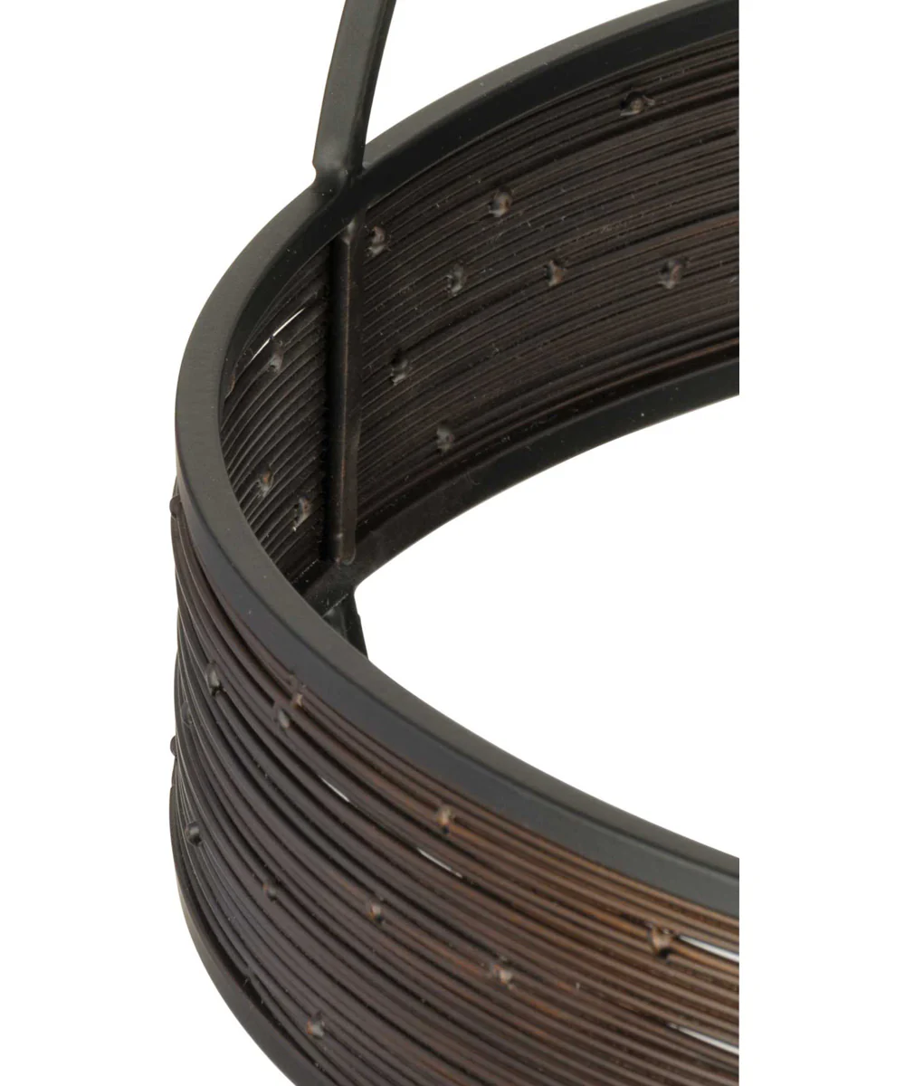 Terrace 1-Light Clear Seeded Glass Global Outdoor Hanging Light Matte Black - Image 11