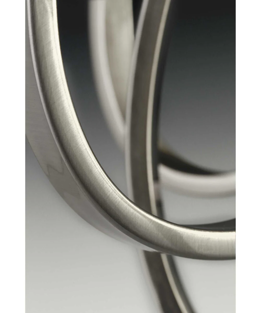 Torino 5-Light Etched Glass Transitional Chandelier Light Brushed Nickel - Image 5