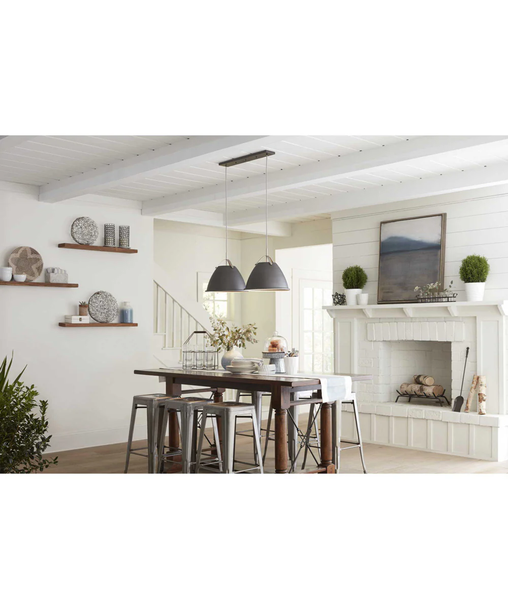 Tre 1-Light Metal Shade Coastal Pendant Light Graphite - Image 4