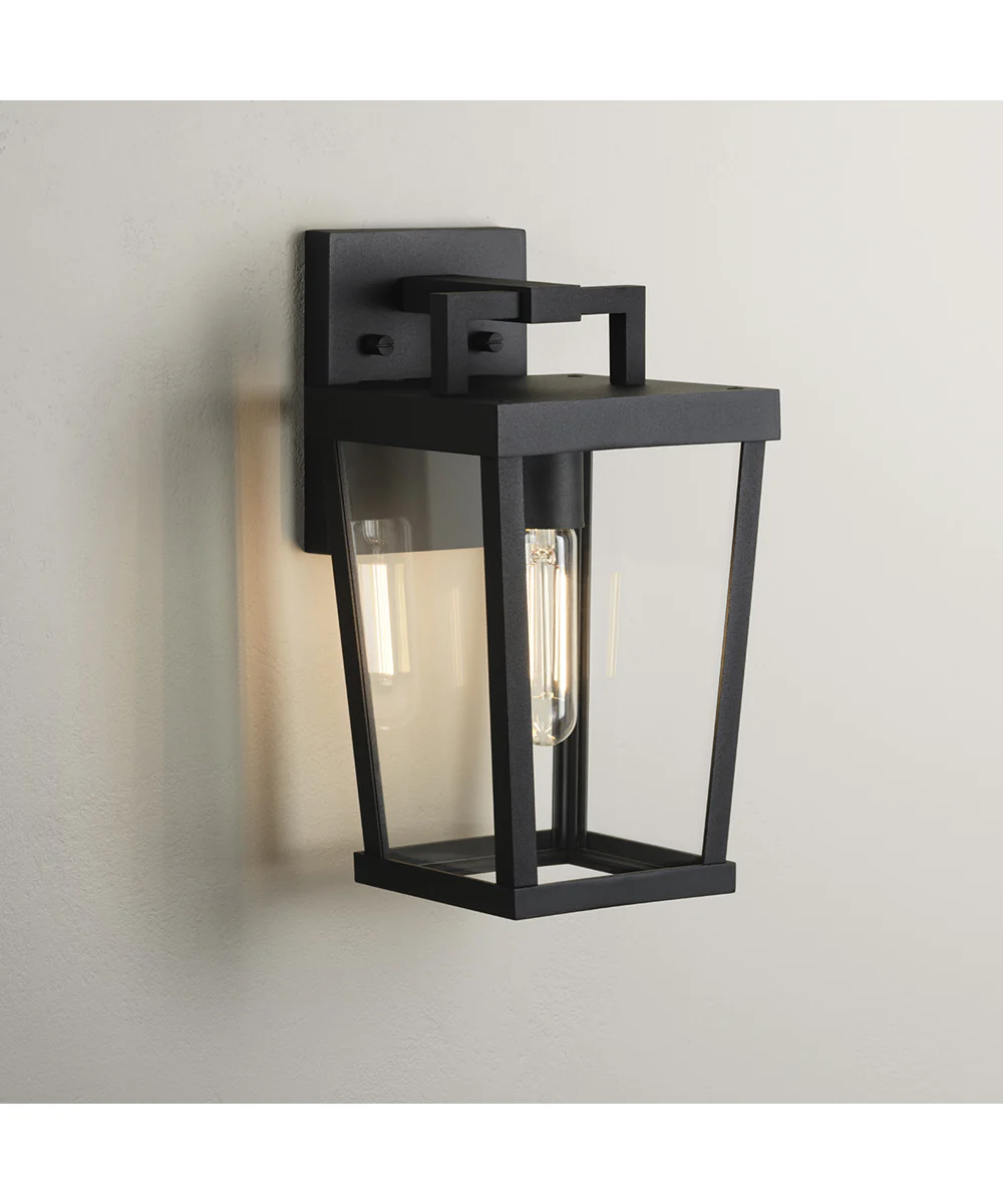 Tryon 1-Light Small Outdoor Wall Lantern Black - Image 2