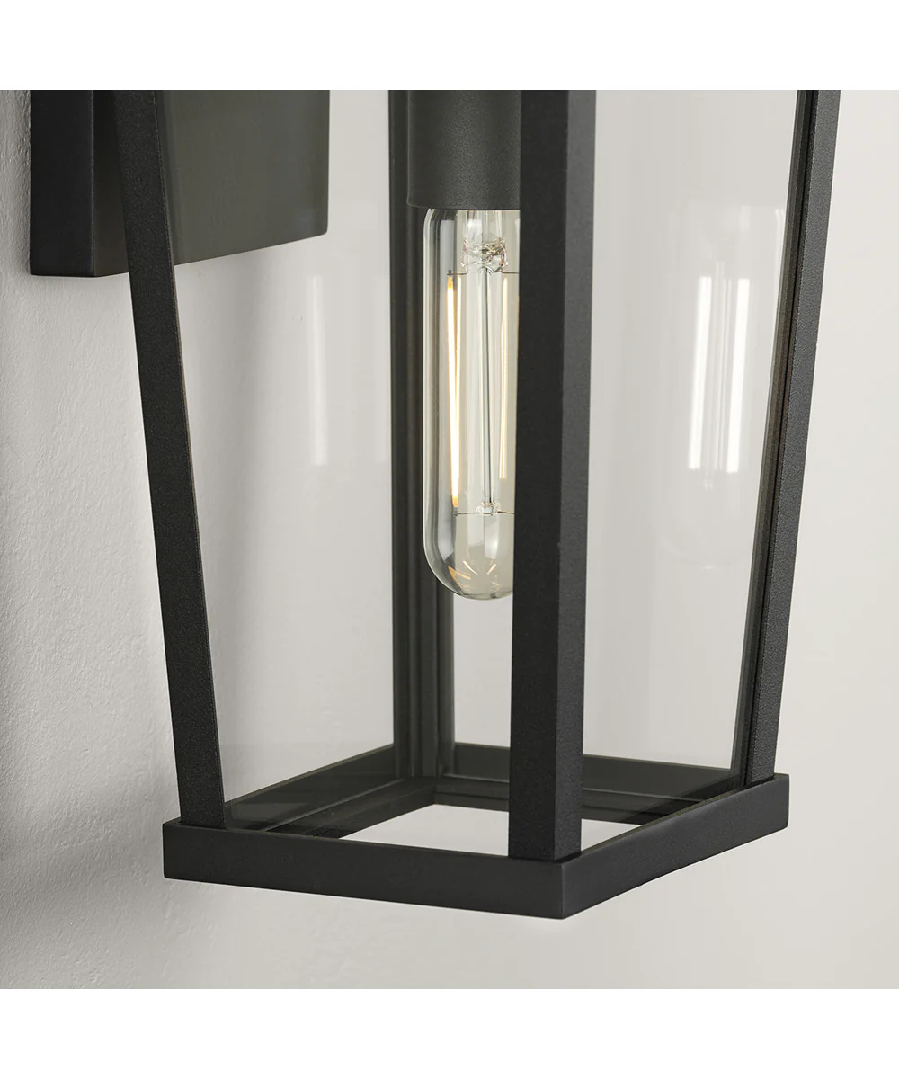 Tryon 1-Light Small Outdoor Wall Lantern Black - Image 6