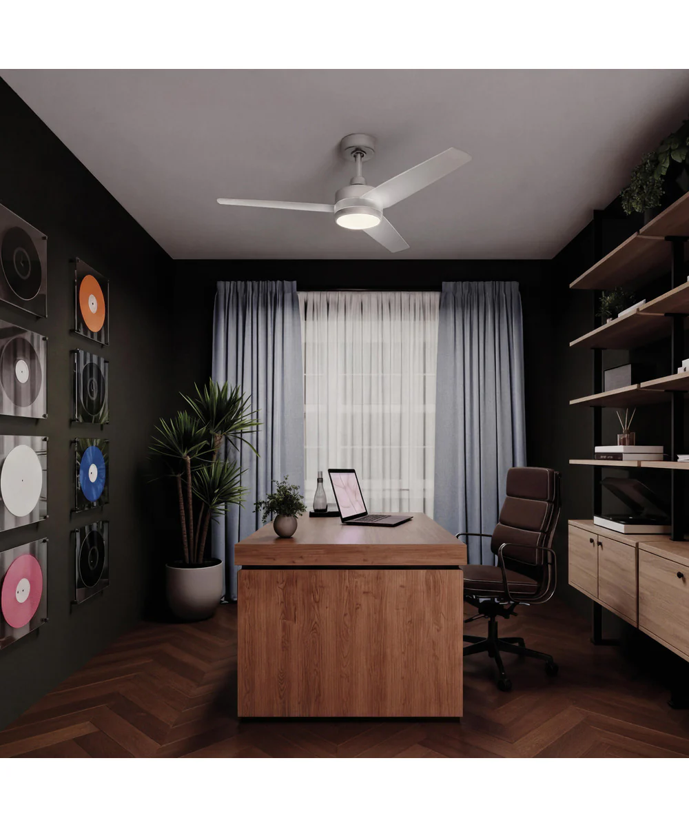 Velto 60-in. 3-Blade LED Modern Ceiling Fan Matte White - Image 3