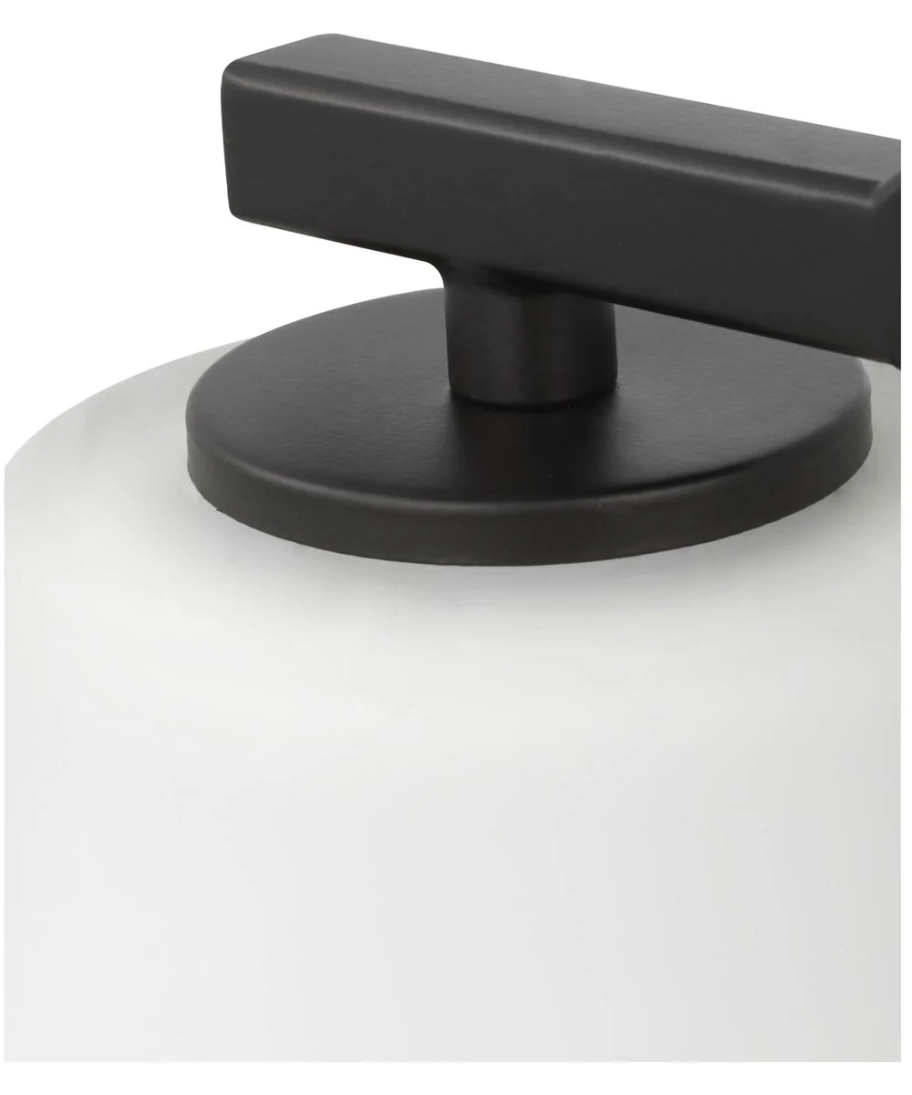 Vertex 3-Light Etched White Convertible Chandelier Matte Black - Image 8