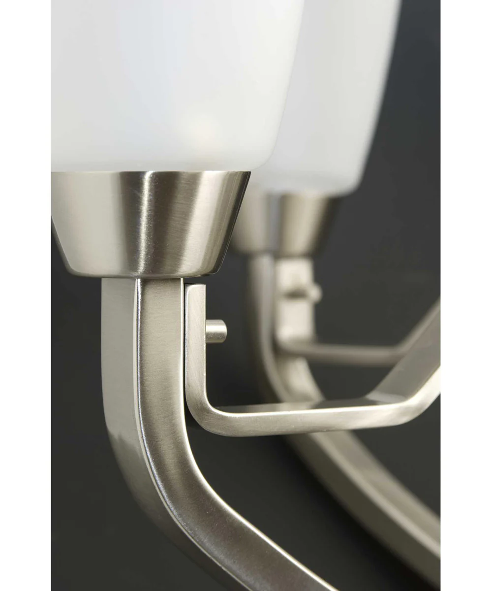 Wisten 1-Light Etched Glass Modern Pendant Light Brushed Nickel - Image 2