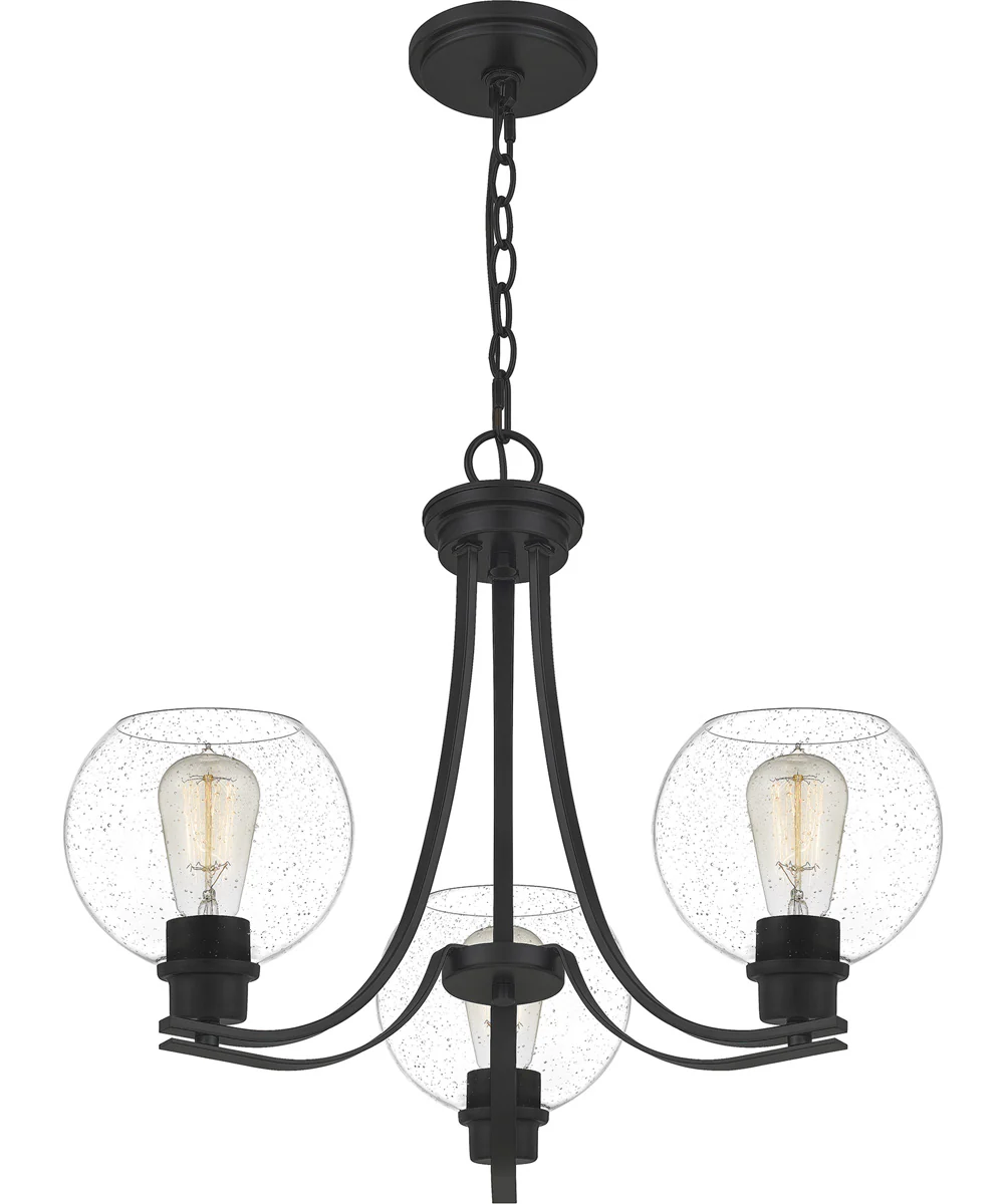 Pruitt 3-light Chandelier Matte Black - Image 4