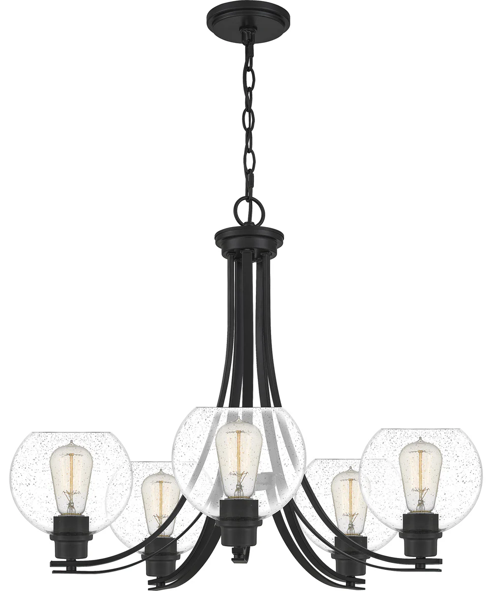Pruitt 5-light Chandelier Matte Black - Image 5
