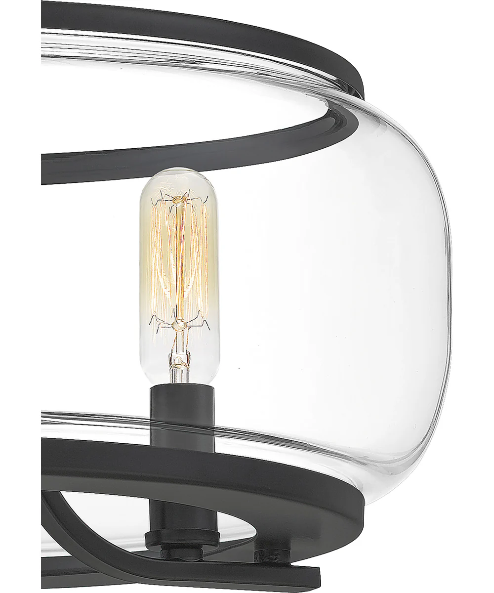Pruitt Medium 3-light Semi Flush Mount Matte Black - Image 6