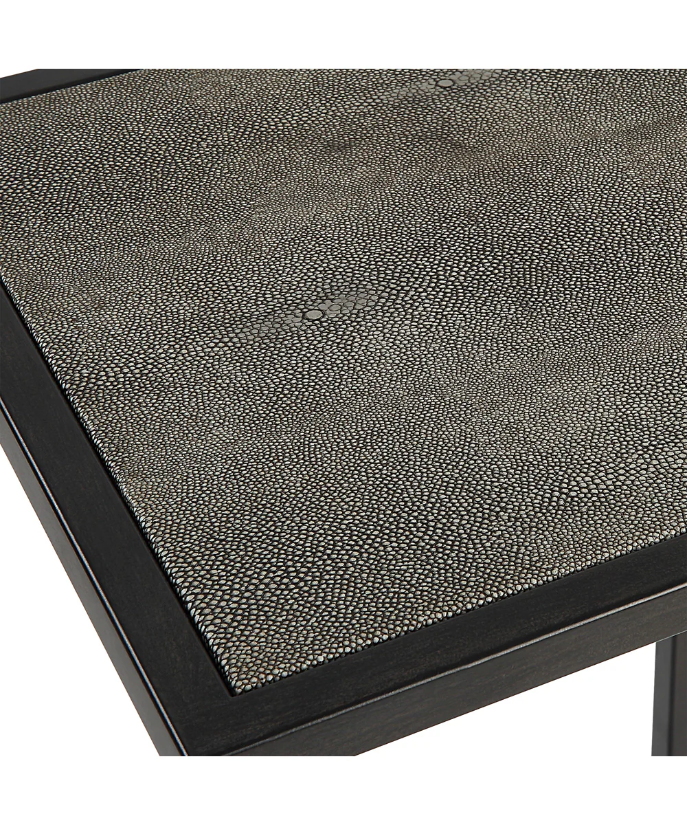 Pull-up-style Table in Antique Black with Gray Shagreen - Image 8