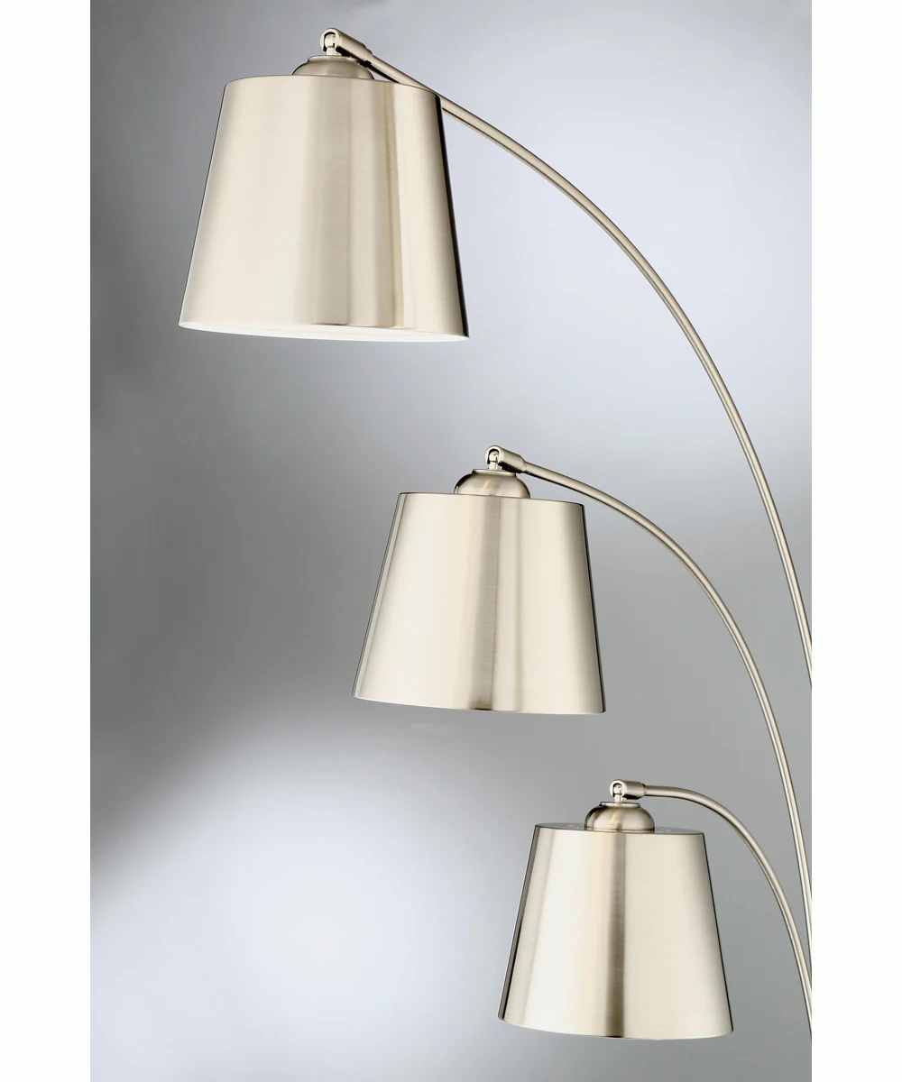 Quana 3-Light 3-Light Arch Lamp Brushed Nickel - Image 2