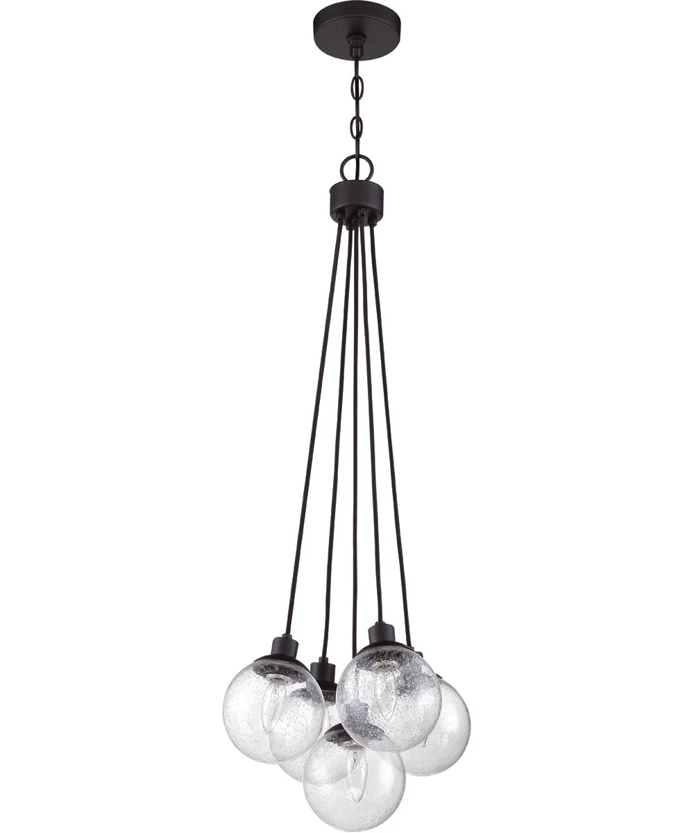 Que 5-Light Pendant Flat Black - Image 3
