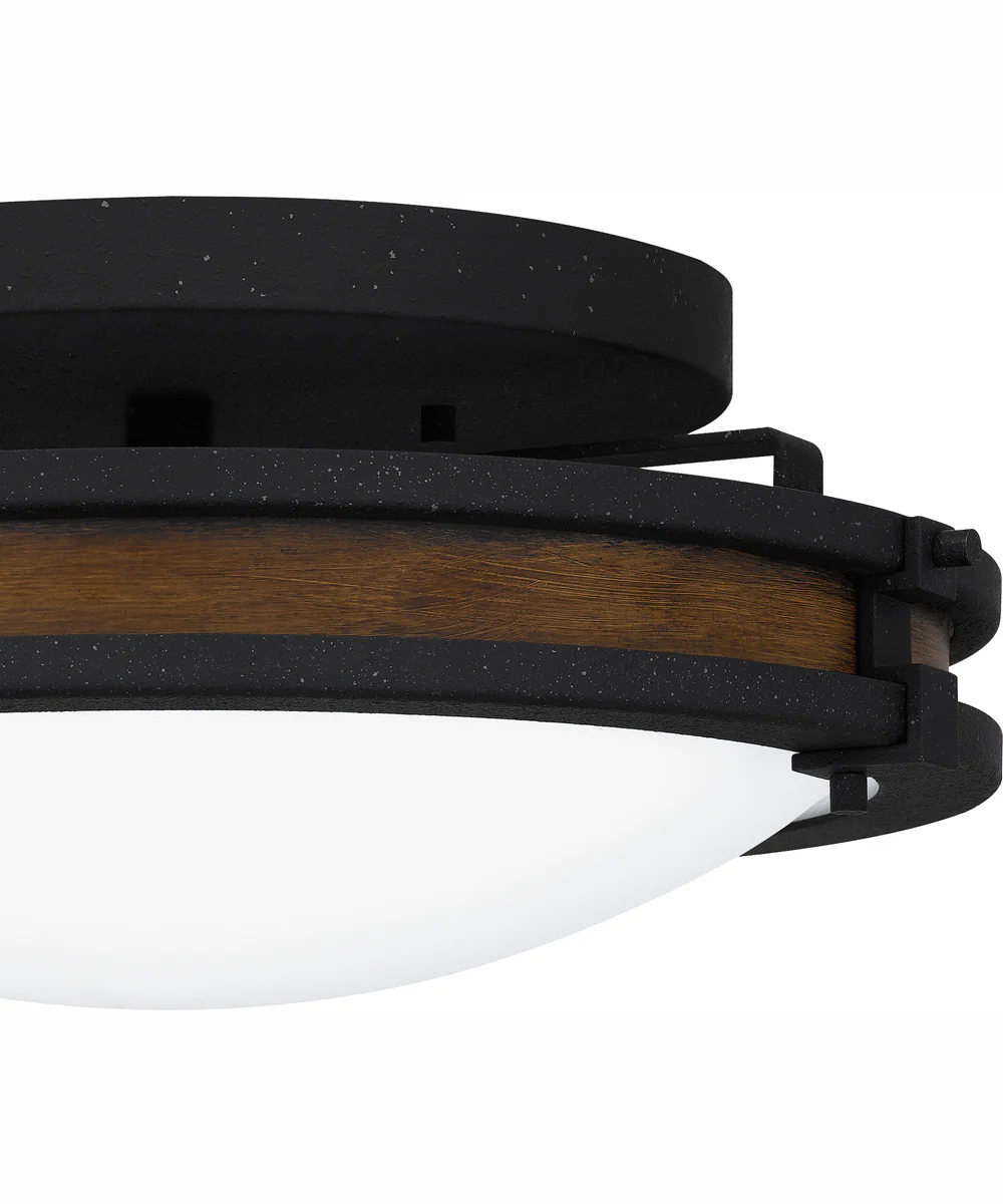 Quoizel Flush Mount Medium 3-light Flush Mount Natural Iron - Image 6