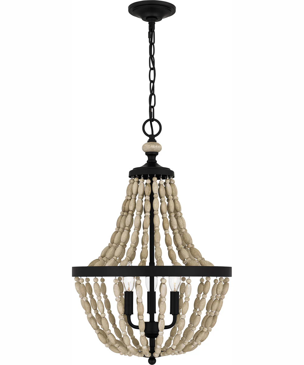 Quoizel Pendant Large 3-light Pendant Matte Black - Image 4