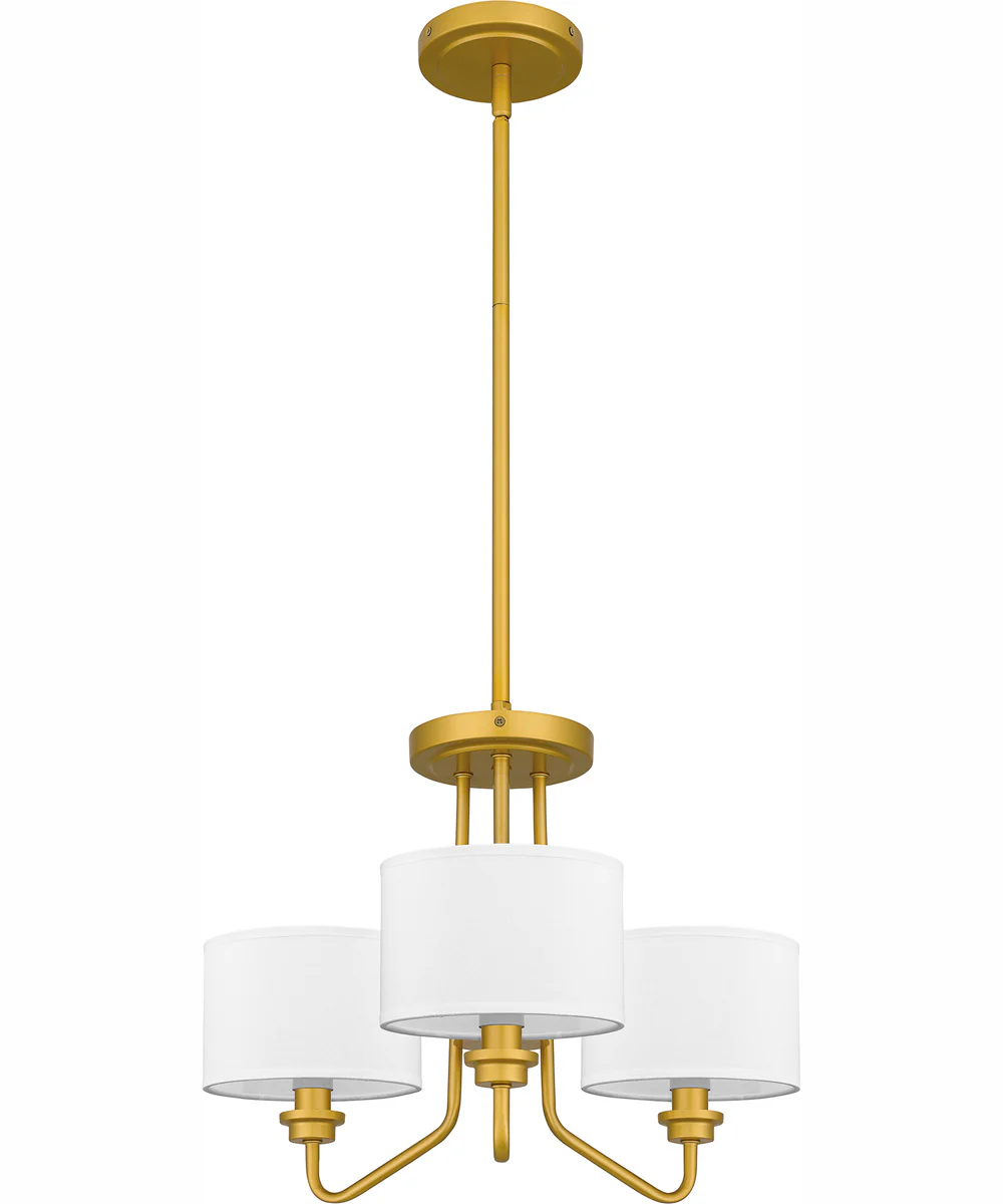 Quoizel Pendant Large 3-light Pendant Painted Brass - Image 3