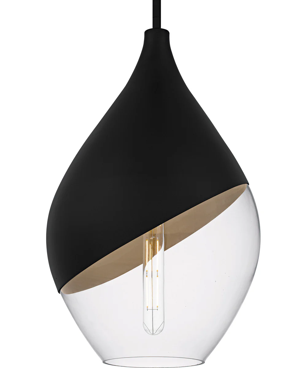 Drover 1-Light 12"W Matte Black Pendant Ceiling Light - Image 5