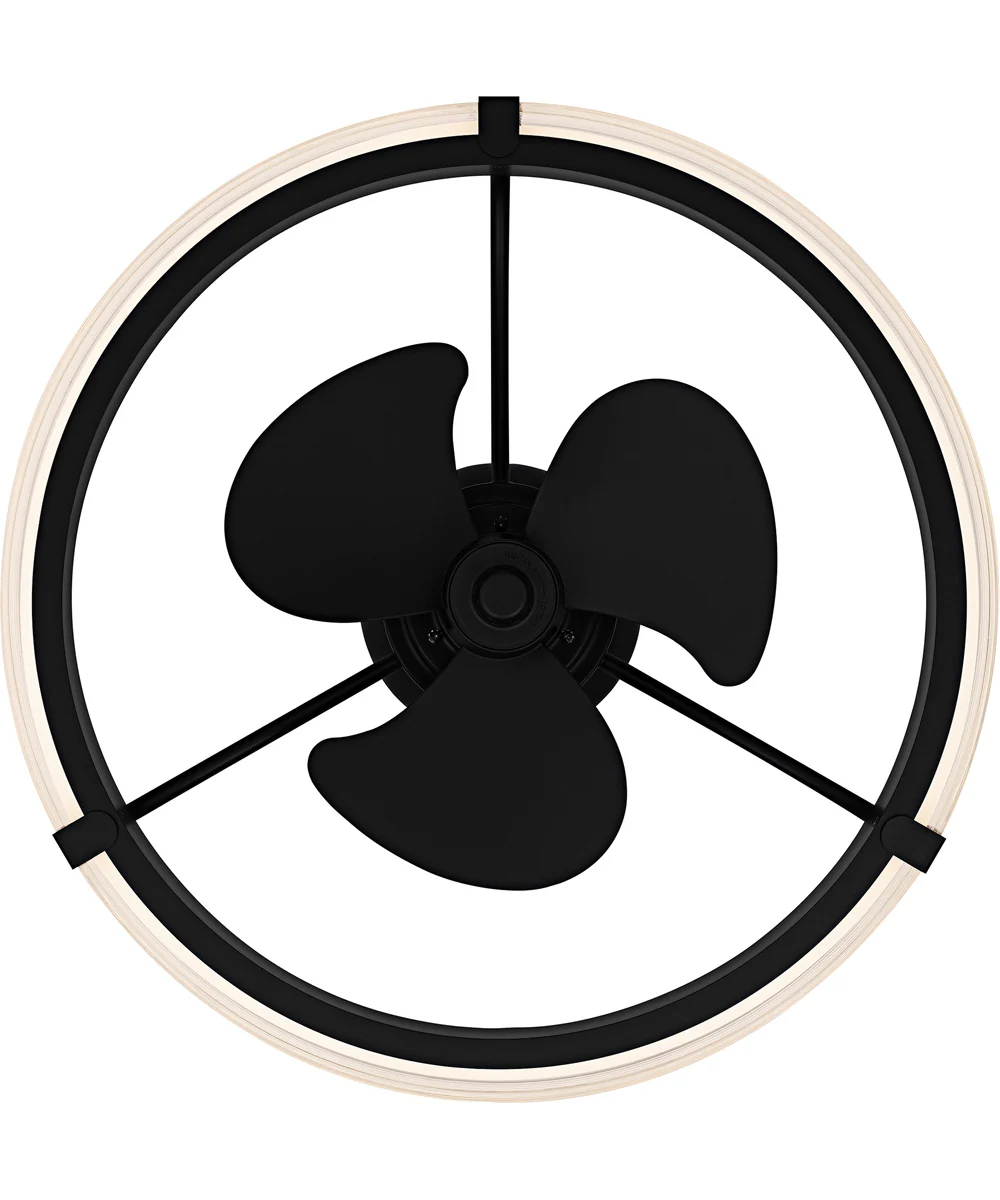 24" Quoizel Semi-Flush Mount  Fandelier Matte Black - Image 5
