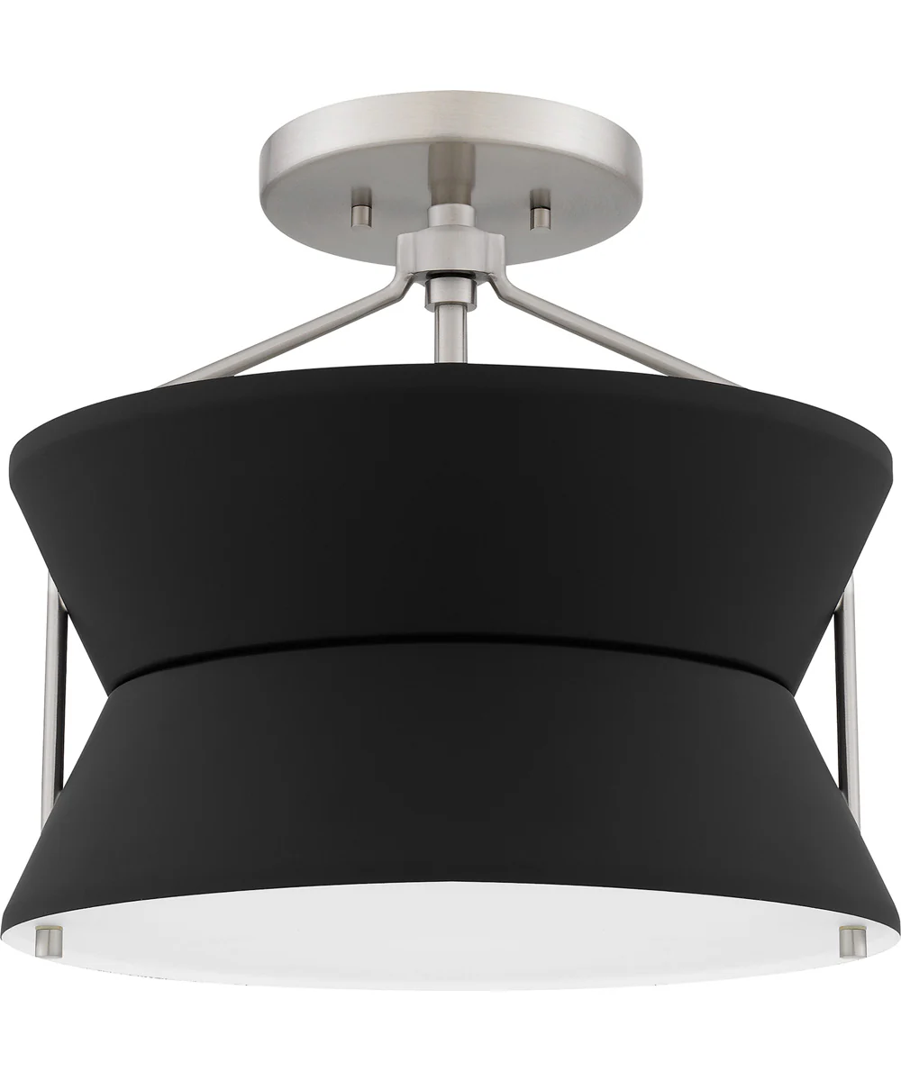 Quoizel Semi-Flush Mount Medium 2-light Semi Flush Mount Brushed Nickel - Image 2