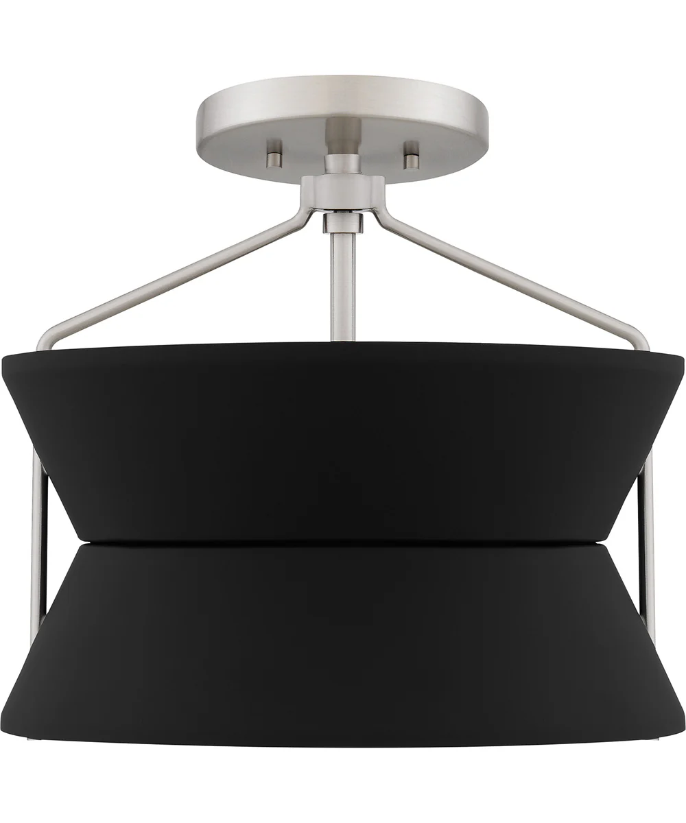 Quoizel Semi-Flush Mount Medium 2-light Semi Flush Mount Brushed Nickel - Image 3