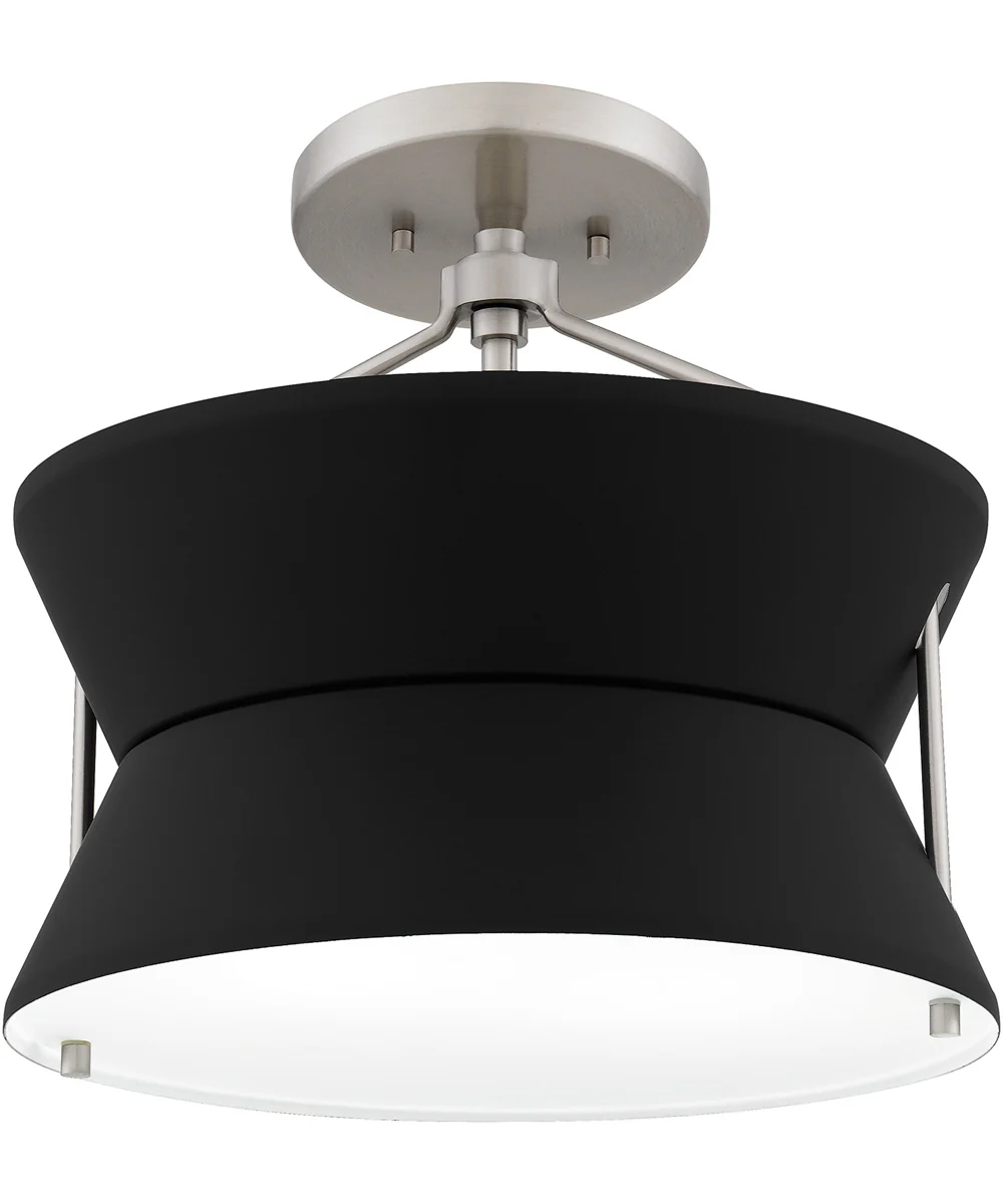 Quoizel Semi-Flush Mount Medium 2-light Semi Flush Mount Brushed Nickel - Image 4