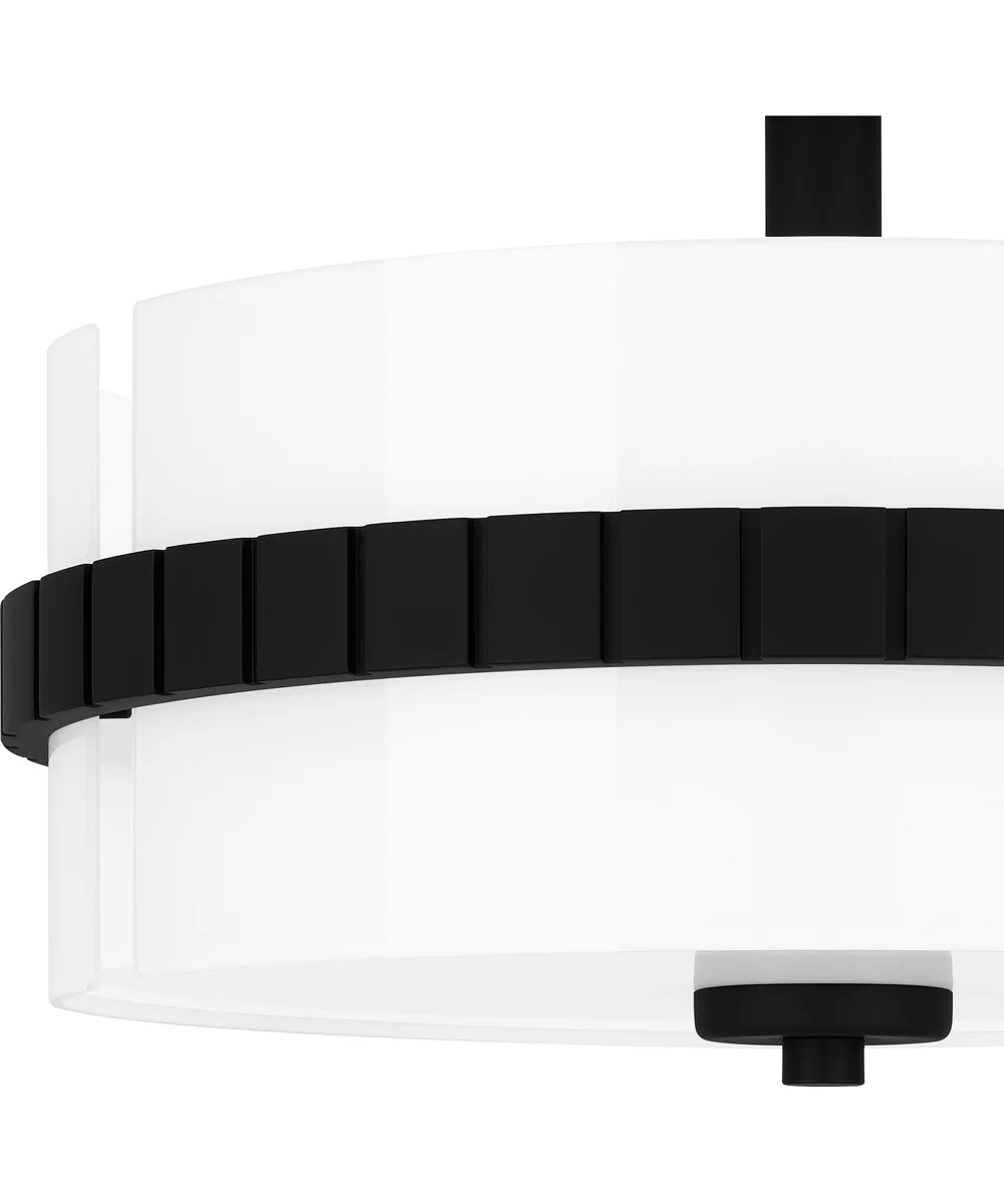 Quoizel Semi-Flush Mount Medium 2-light Semi Flush Mount Matte Black - Image 5