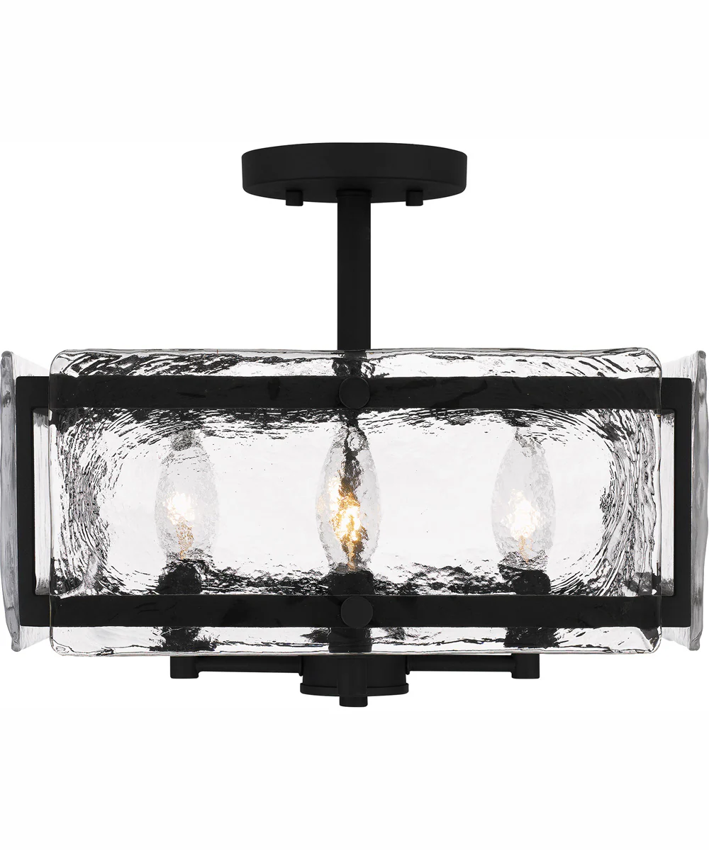 Quoizel Semi-Flush Mount Medium 4-light Semi Flush Mount Earth Black - Image 4