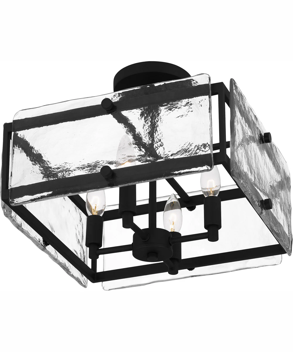 Quoizel Semi-Flush Mount Medium 4-light Semi Flush Mount Earth Black - Image 5