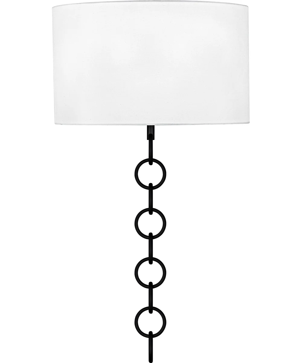 Quoizel Wood Small 2-light Wall Sconce Matte Black - Image 3