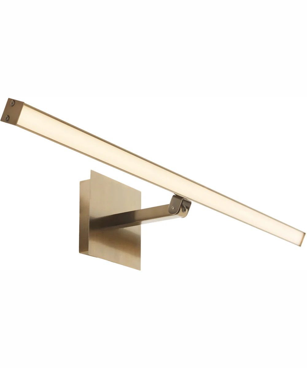 1-light LED Wall Mount Light Fixture Aged Brass - Image 3