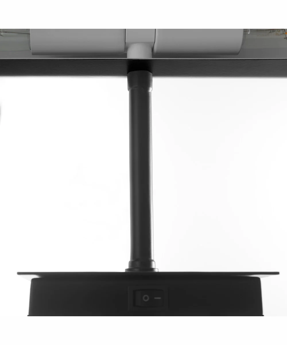 2-light Wall Mount Light Fixture Matte Black - Image 4