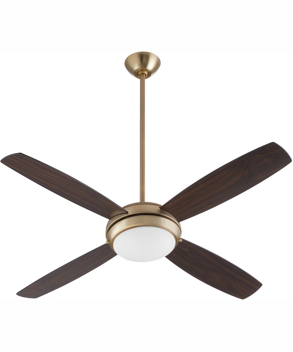 52" Expo 2-light Ceiling Fan Aged Brass