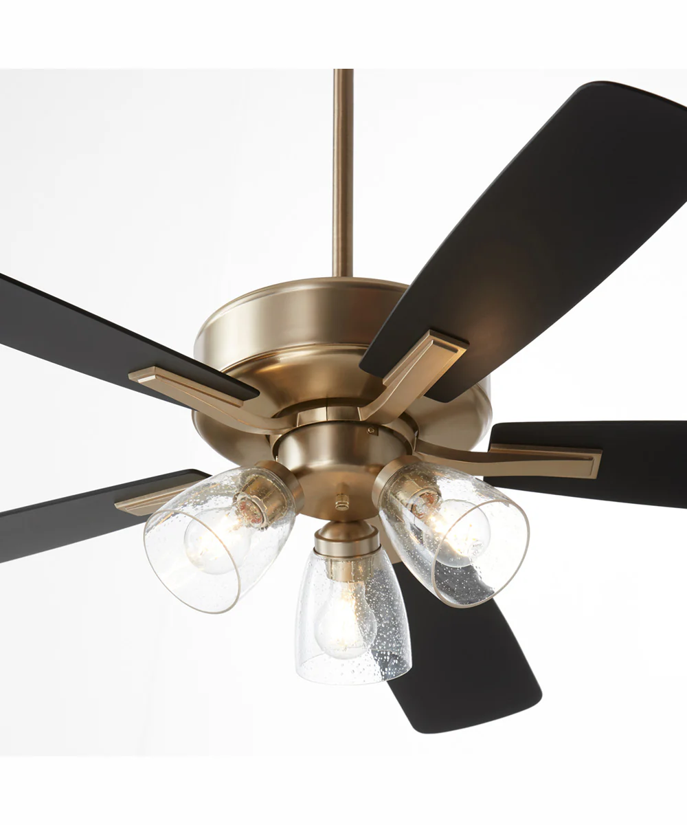 52" Ovation 3-light LED Ceiling Fan Aged Brass - Image 3