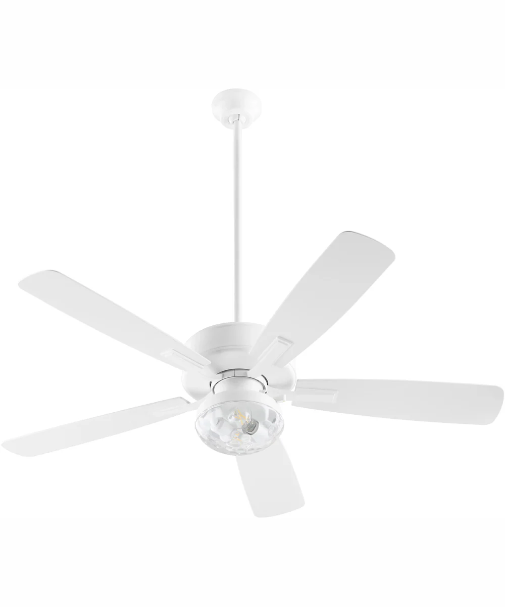 52" Ovation Patio 2-light LED Indoor/Outdoor Patio Ceiling Fan Studio White