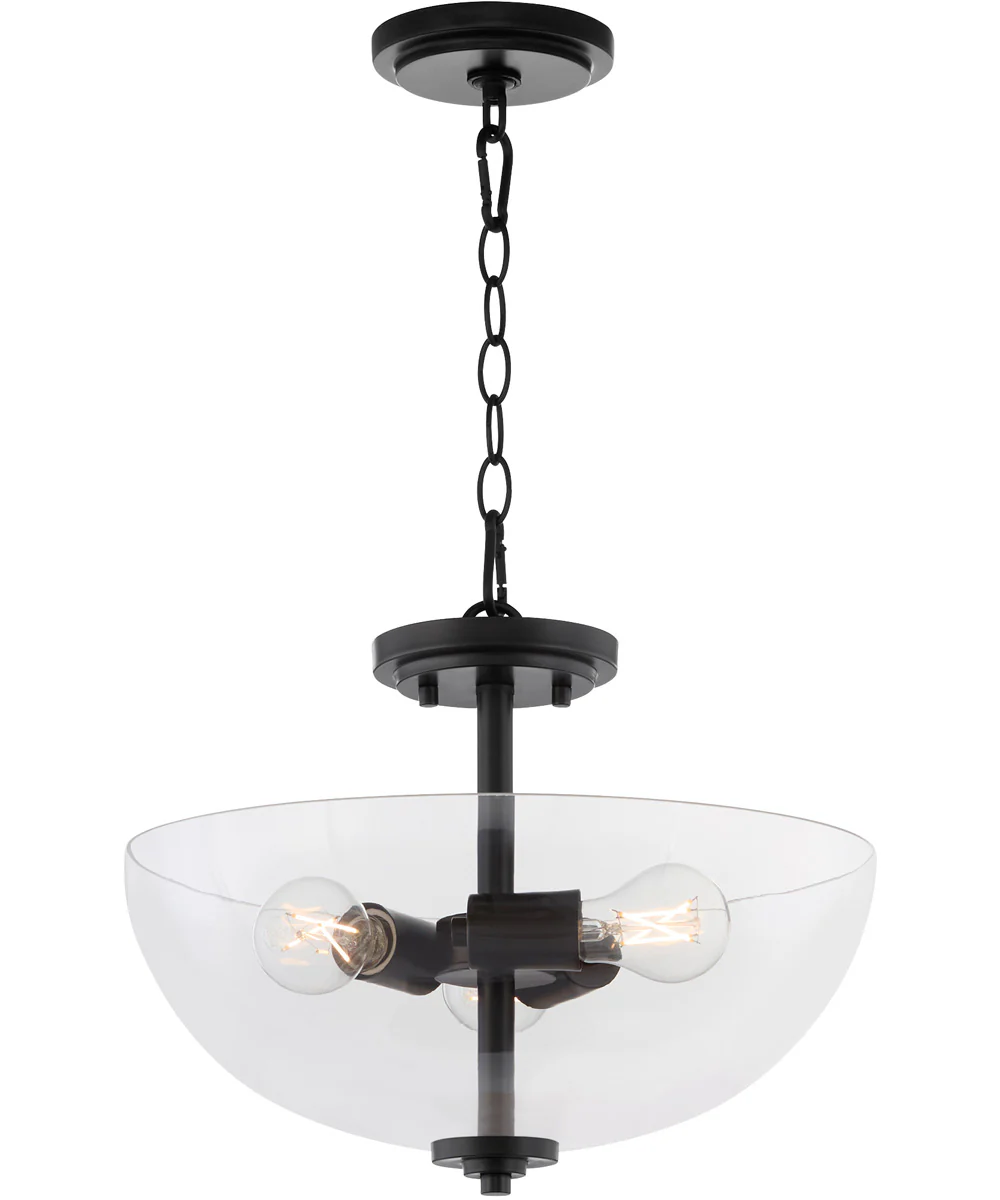Adams 3-light Dual Mount Light Fixture Matte Black - Image 2