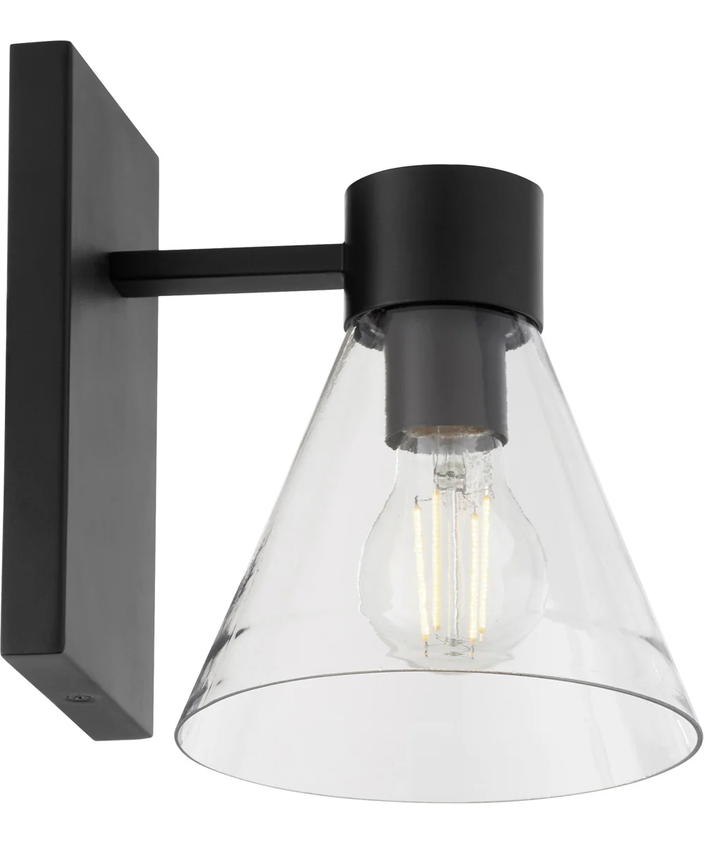 Beldar 1-light Wall Mount Light Fixture Matte Black w/ Clear Glass - Image 6