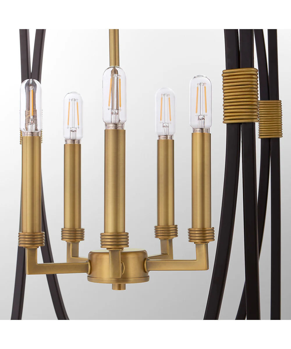 Bishop 5-light Pendant Matte Black|Brushed Brass - Image 3