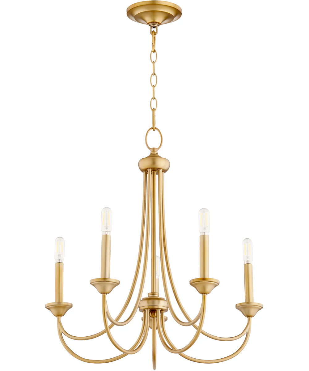 Brooks 5-light Chandelier Aged Brass